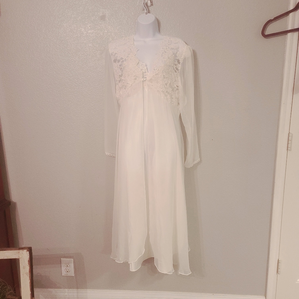VTG CACIQUE GREAT GATSBY BRIDAL Cream Negligee